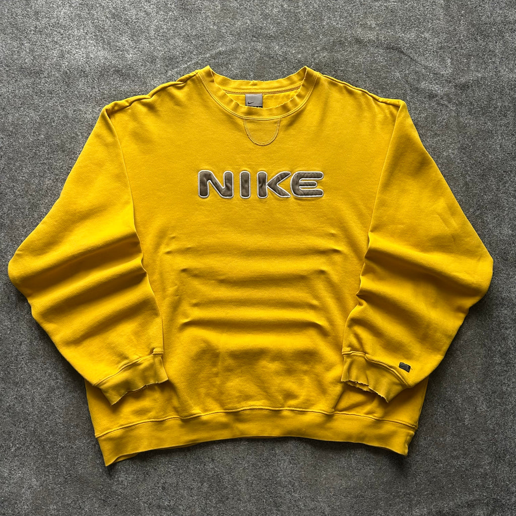 Vintage Nike Yellow Spell Out Crewneck