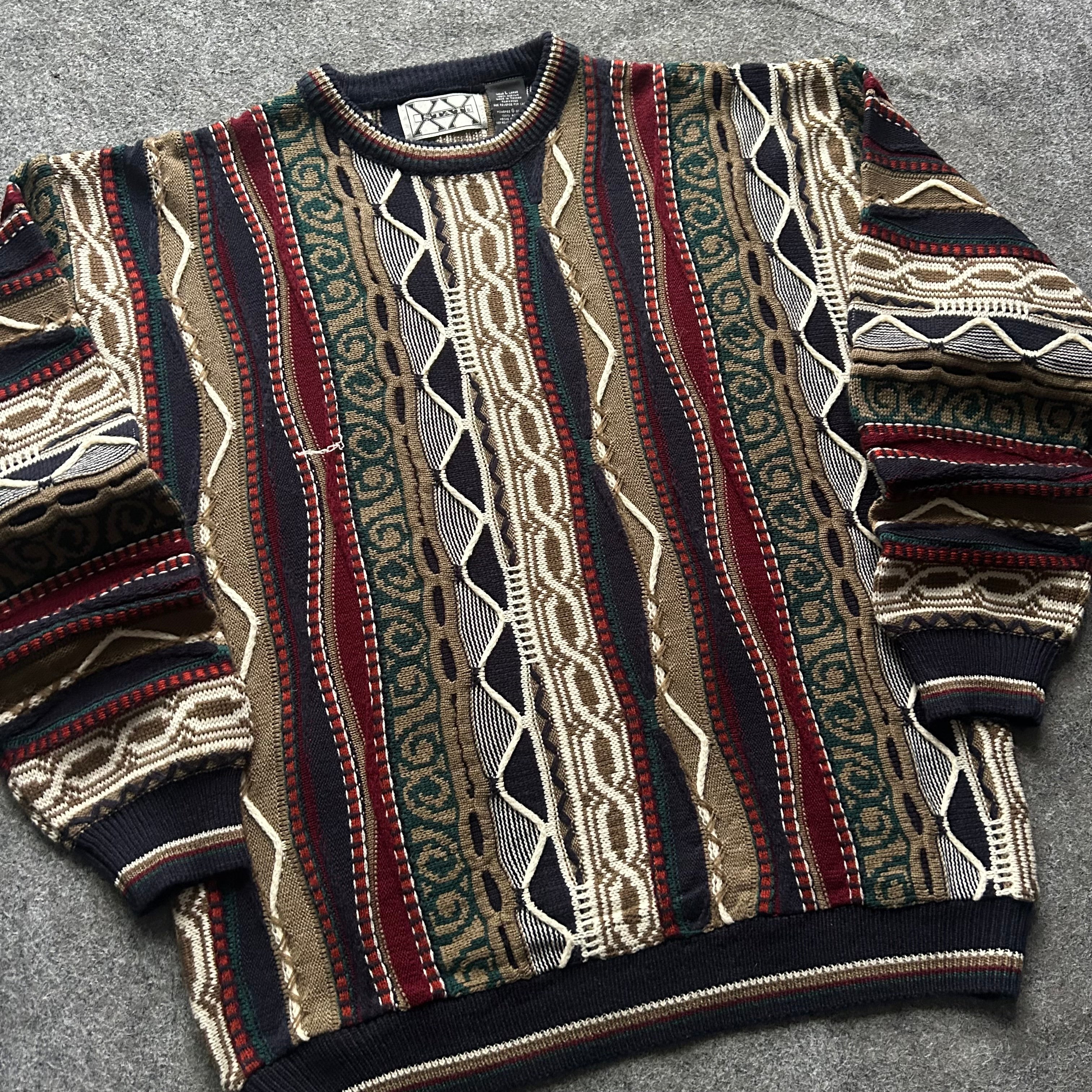 Vintage 3D Knit Coogi Styled Stat XX Sweater