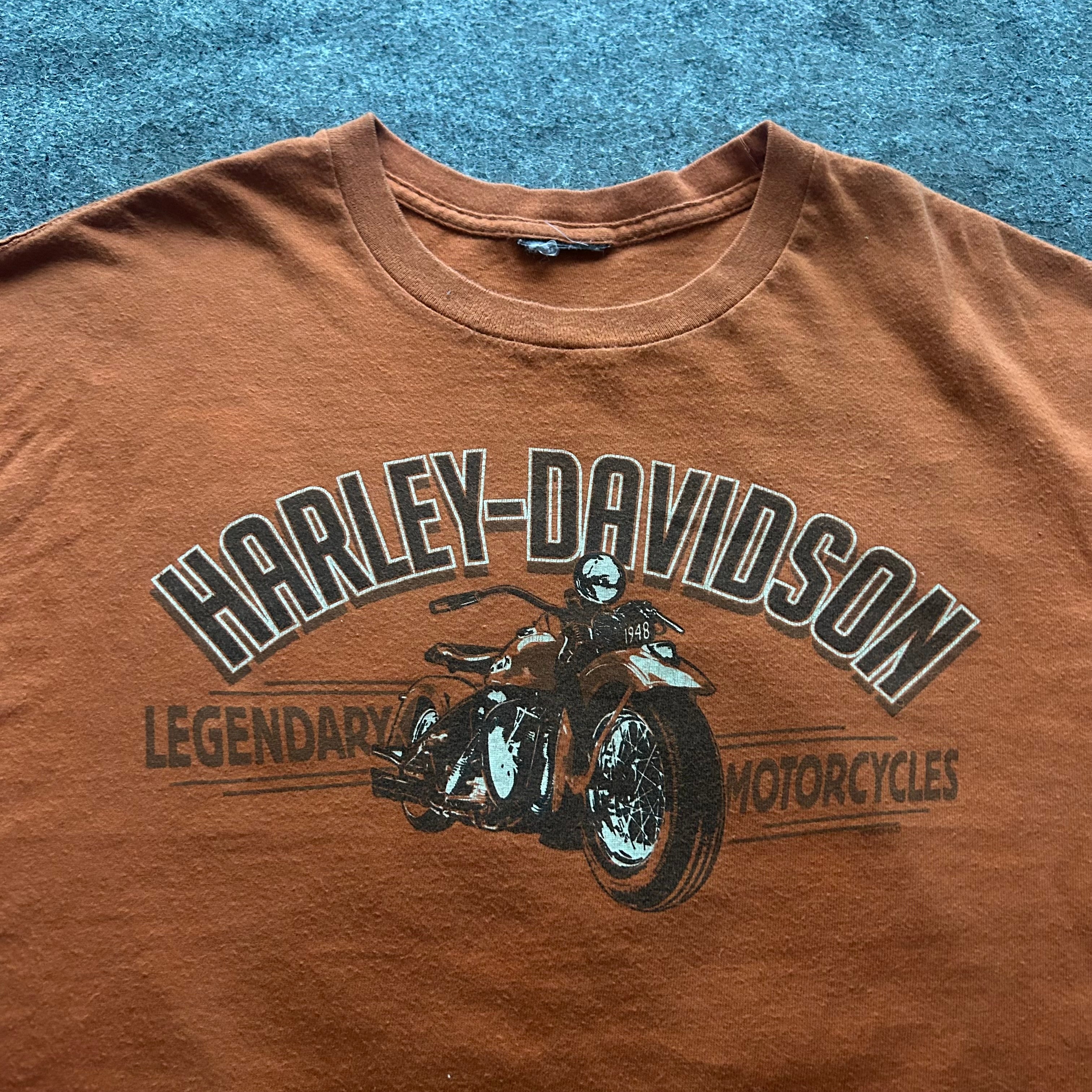 Vintage Harley Davidson Cowboys Alamo City Orange T-shirt