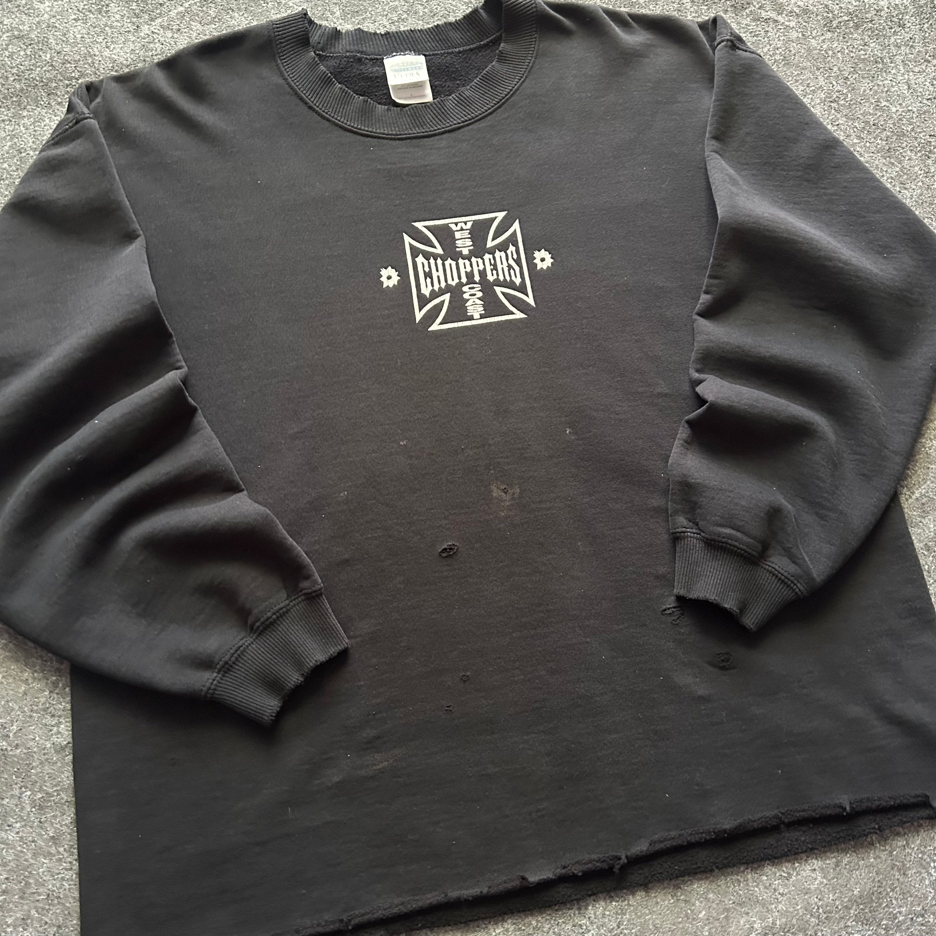 Vintage West Coast Choppers Bullet Hole Cropped Crewneck