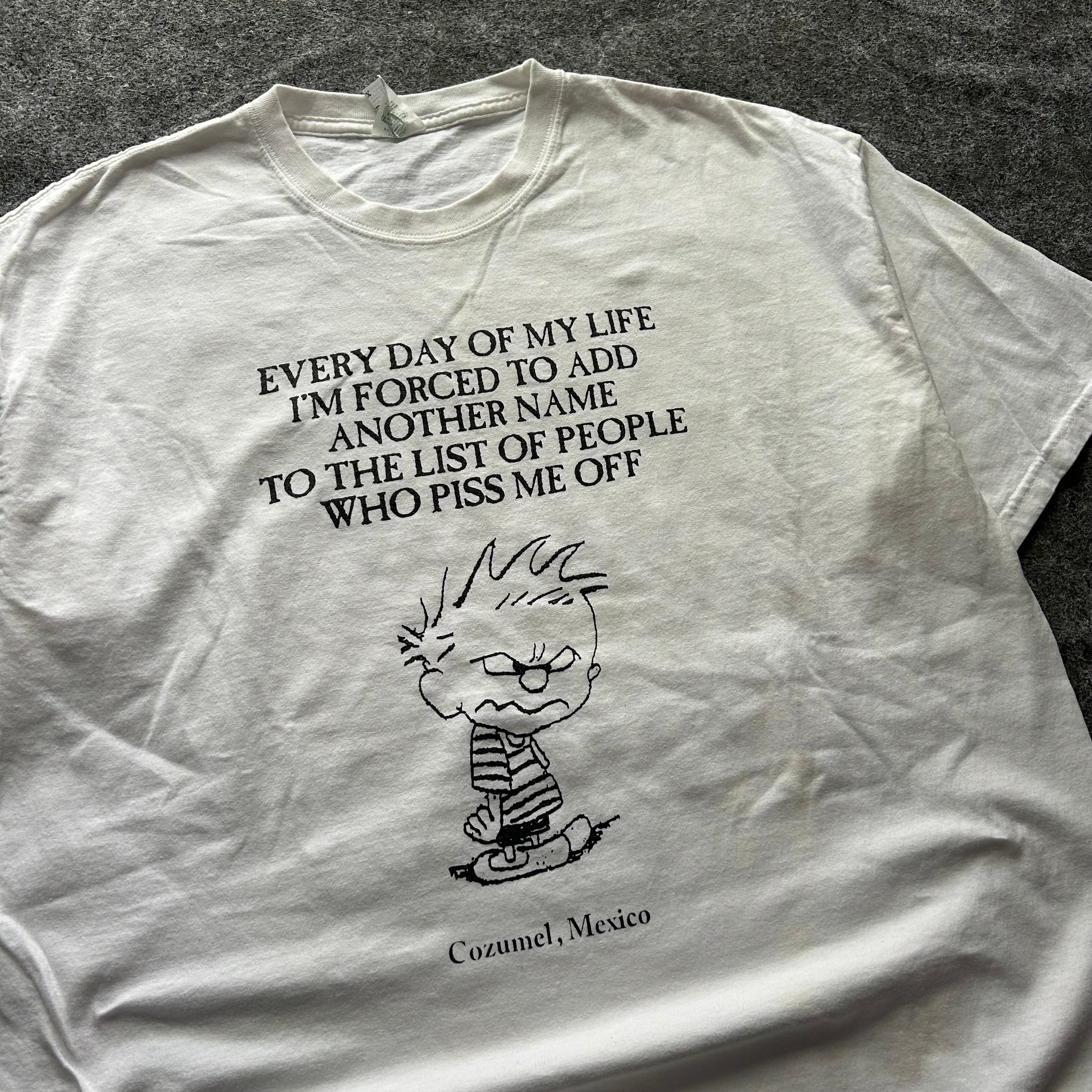 Vintage Calvin And Hobbes Parody T-shirt