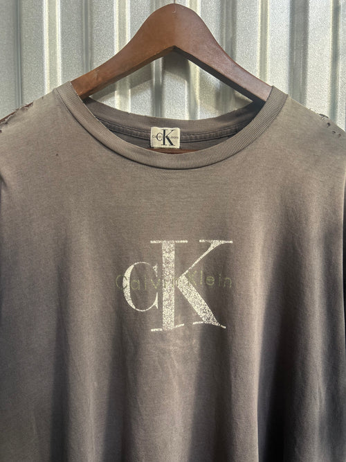 Vintage Calvin Klein Faded & Thrashed T-shirt - Size Xl
