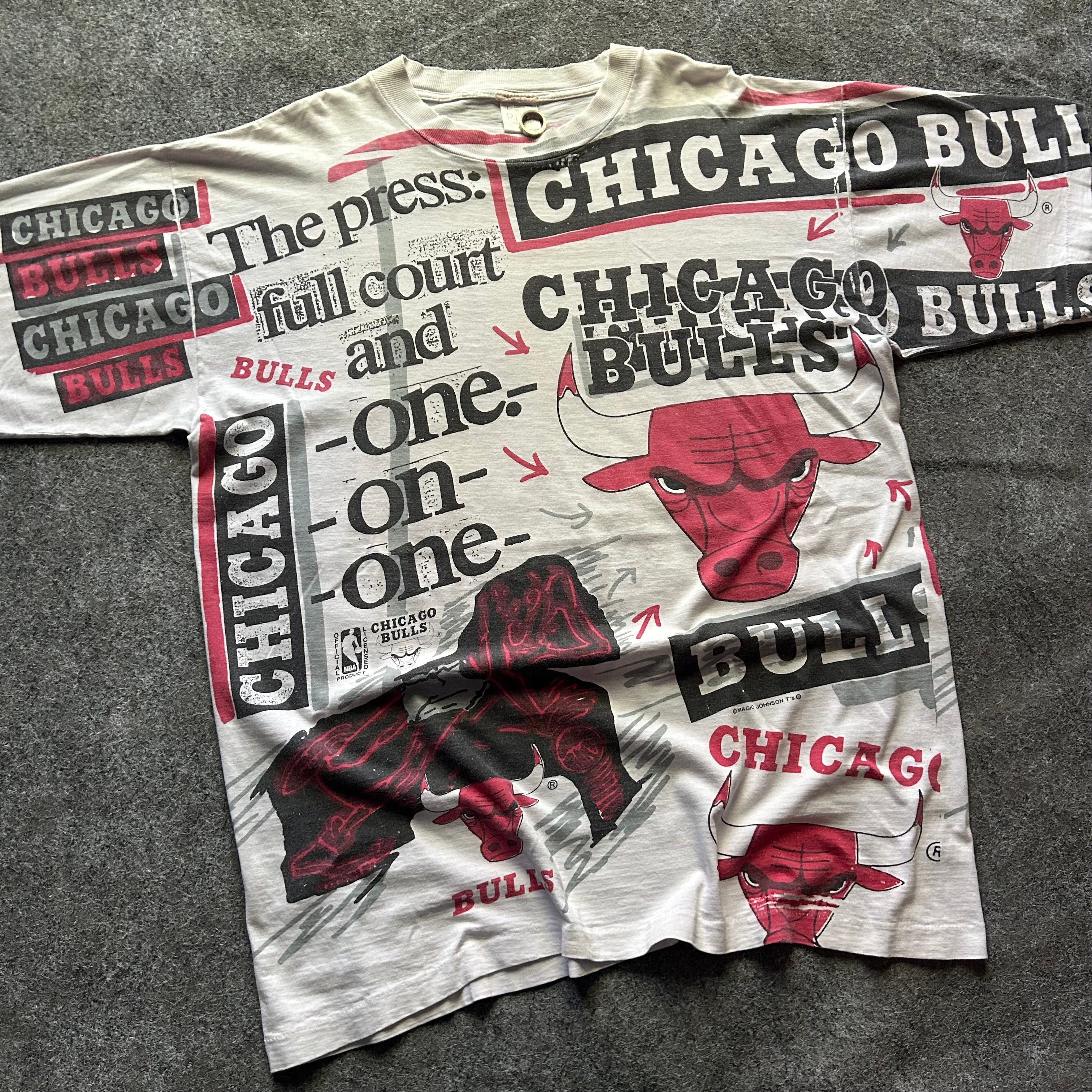 Vintage Chicago Bulls Magic Johnson’s T’s AOP T-shirt