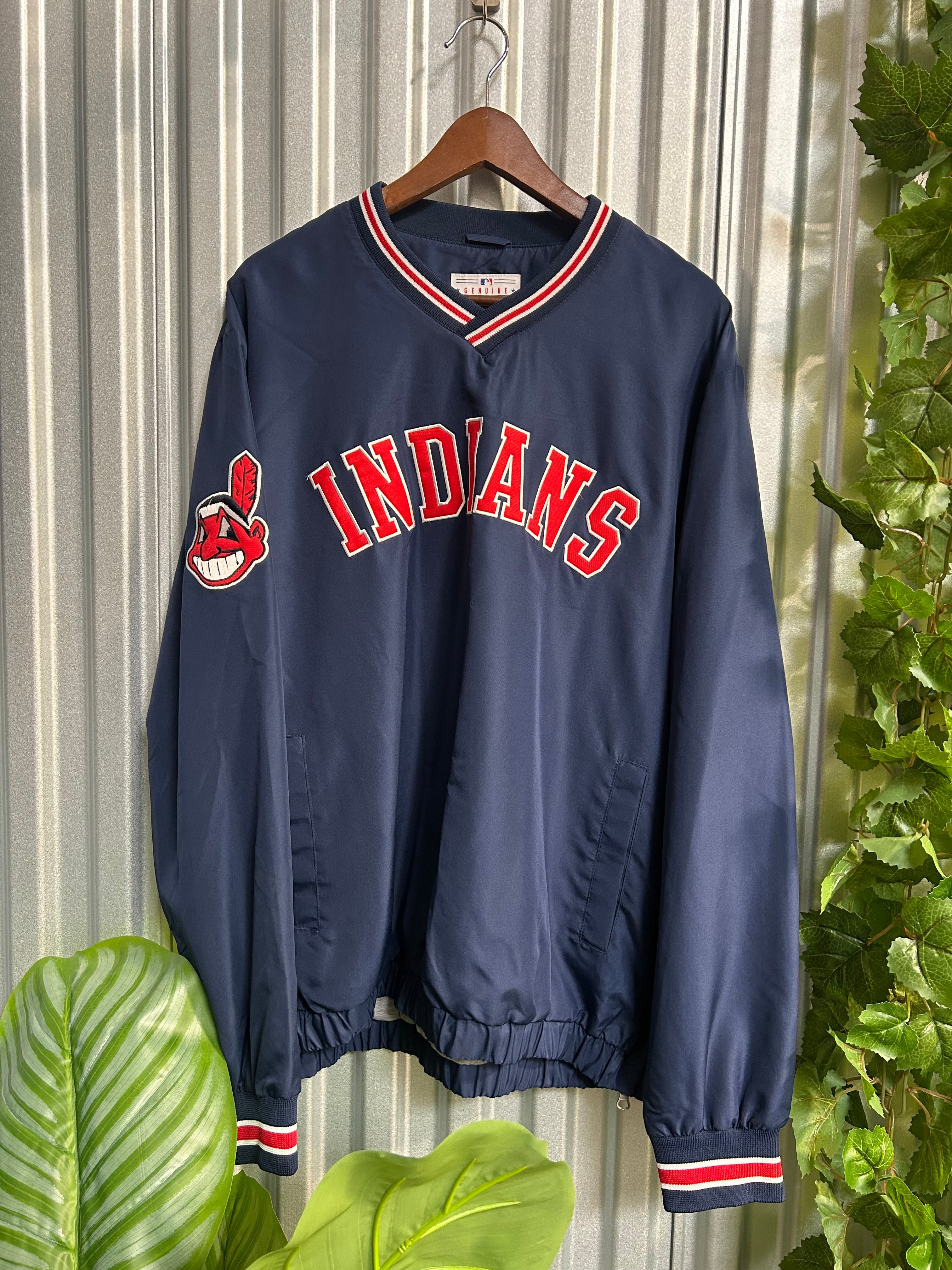 Vintage Cleveland Indians Windbreaker Pullover Jacket- Size XL