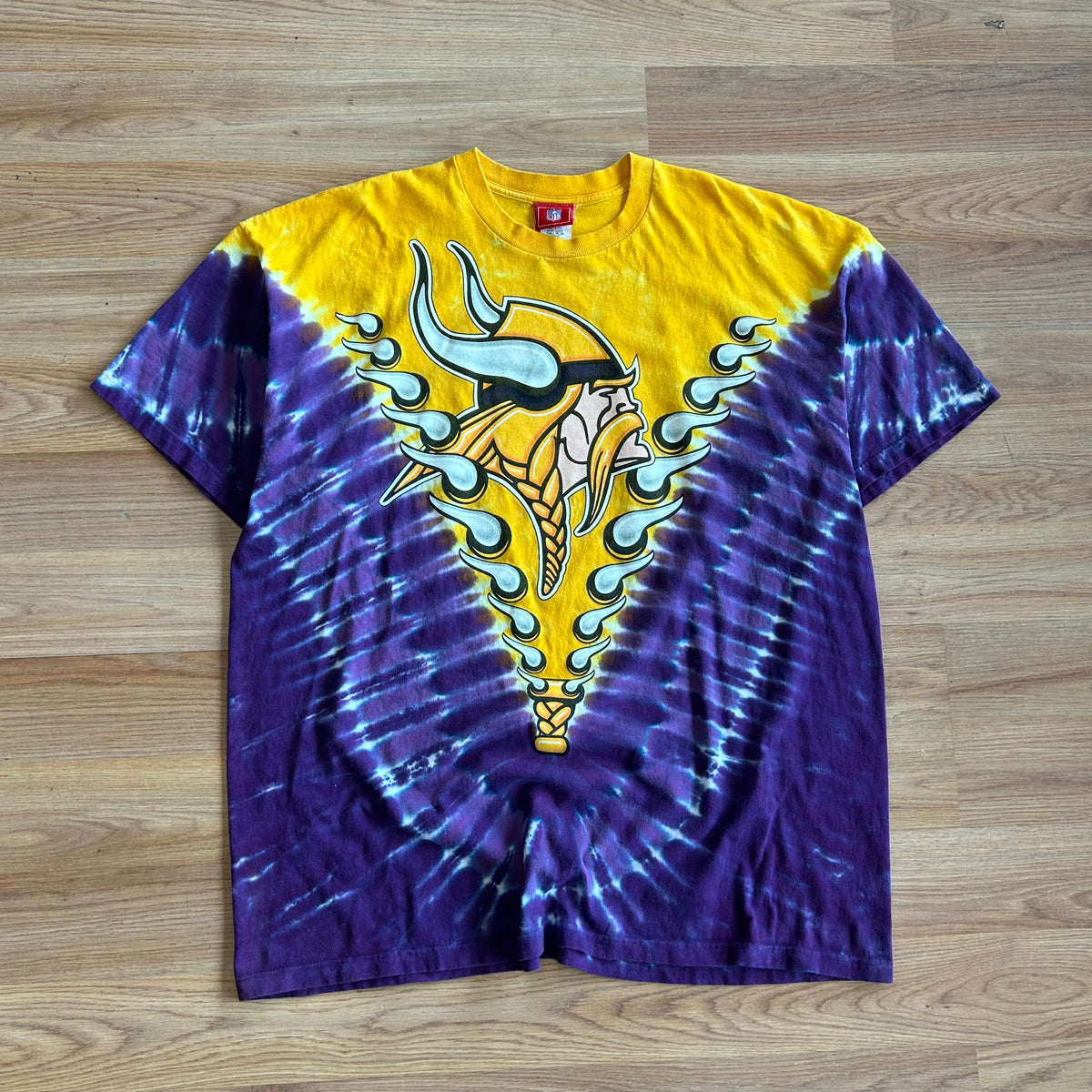 Vintage Minnesota Vikings Tie Dye AOP T-shirt - Size 2XL