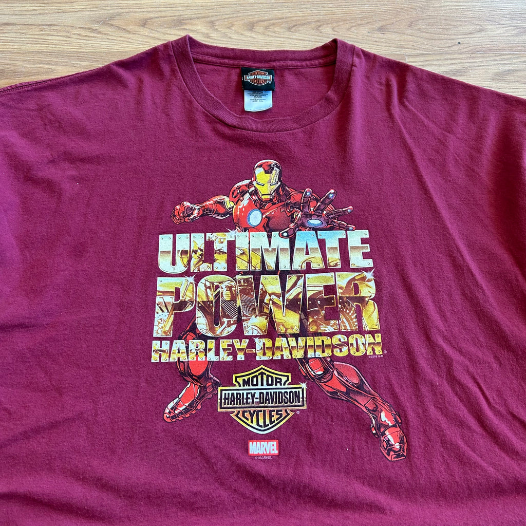 Vintage Harley Davidson Marvel Iron Man T-shirt - Size 3XL