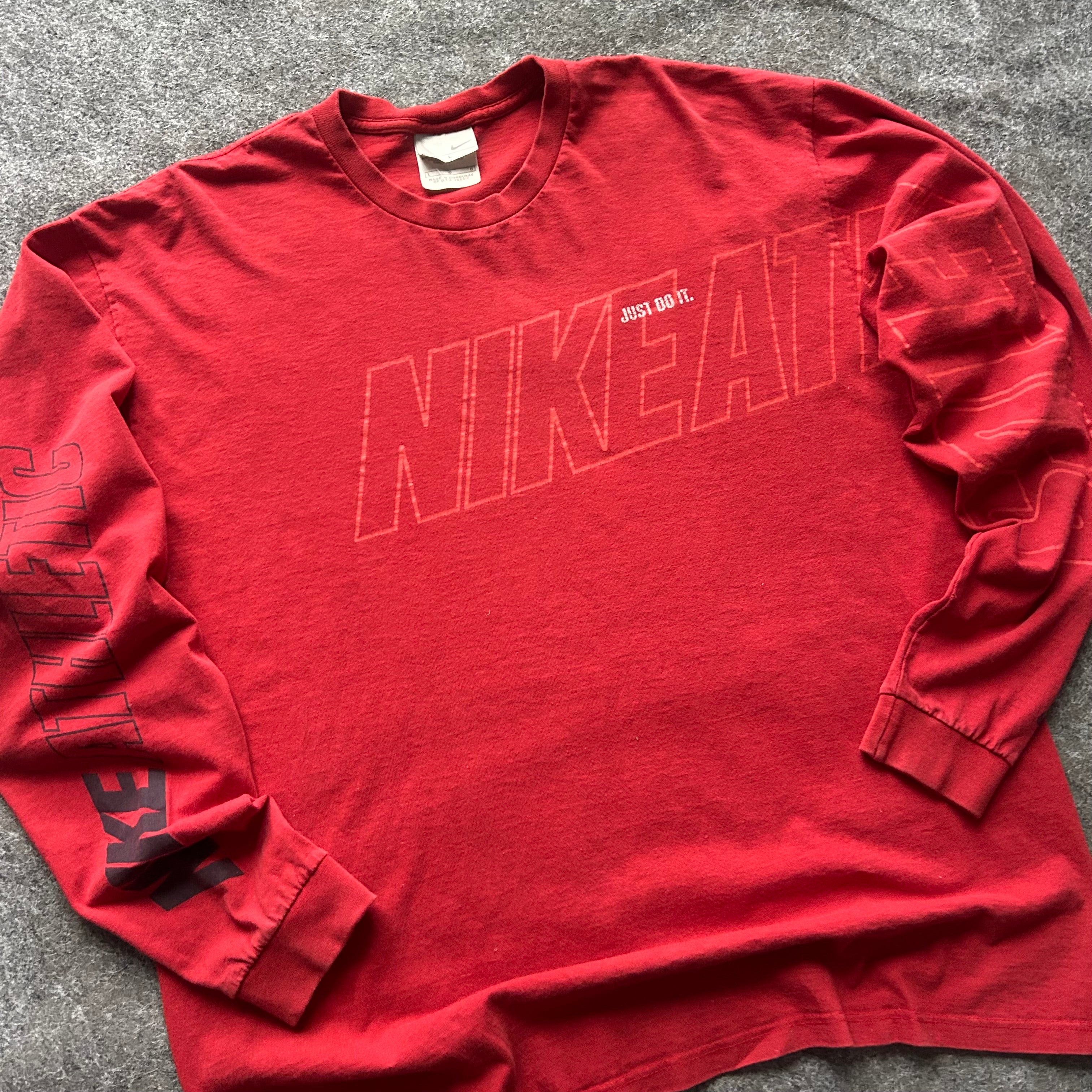 Vintage Nike Athletics Long Sleeve Spell Out Shirt