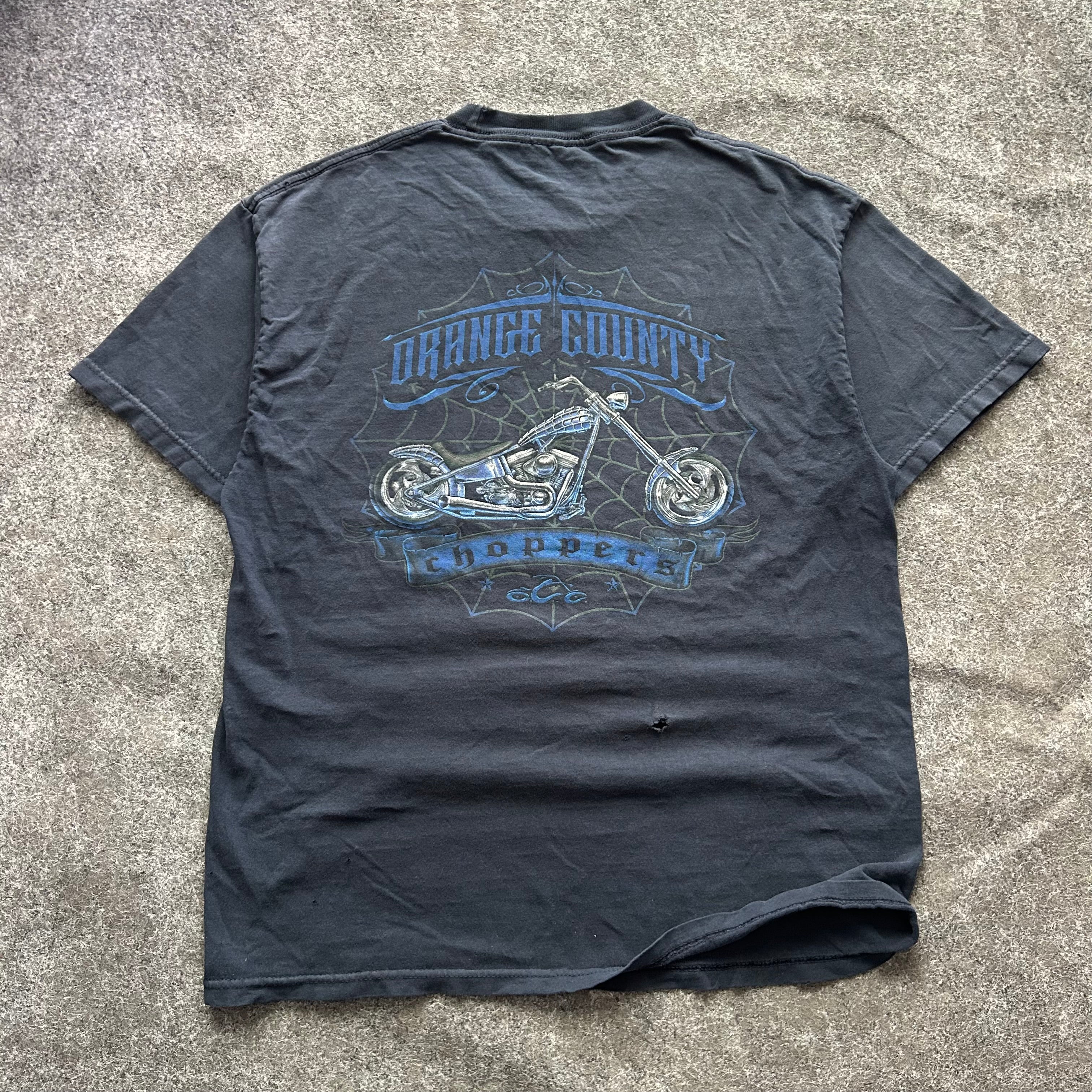 Vintage Orange County Choppers Biker Navy T-shirt