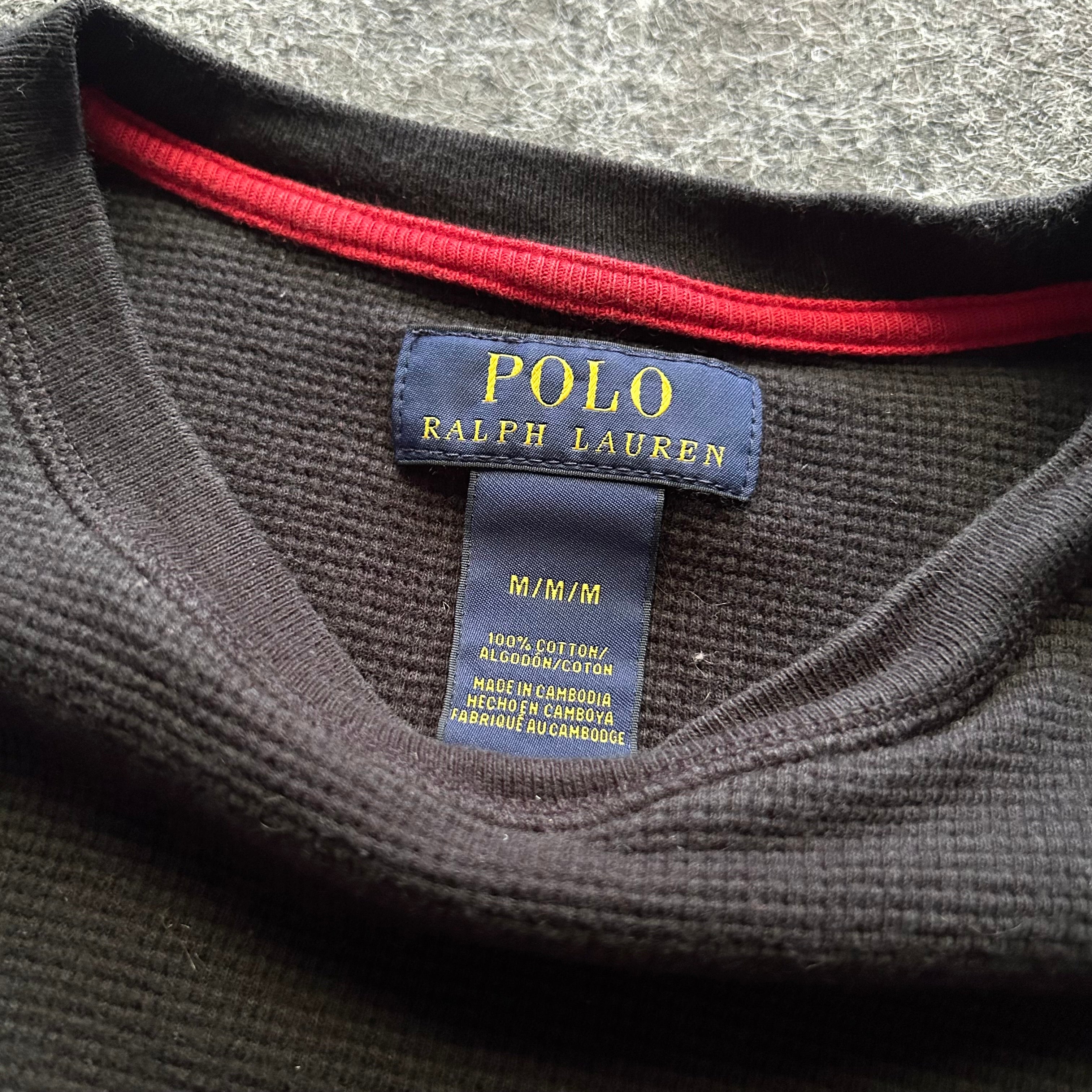 Vintage Polo Ralph Lauren Black Thermal