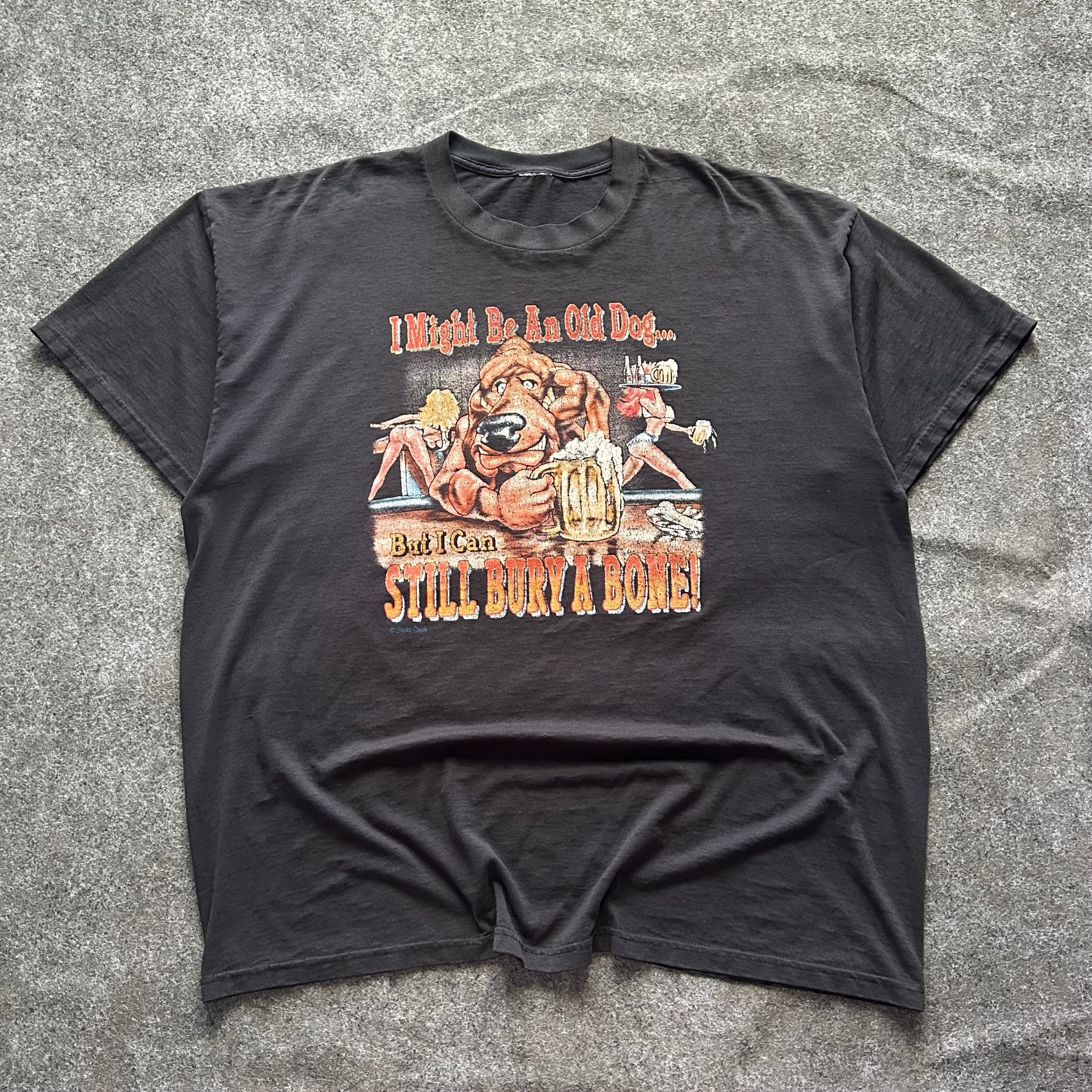 Vintage Old Dog Still Bury A Bone T-shirt