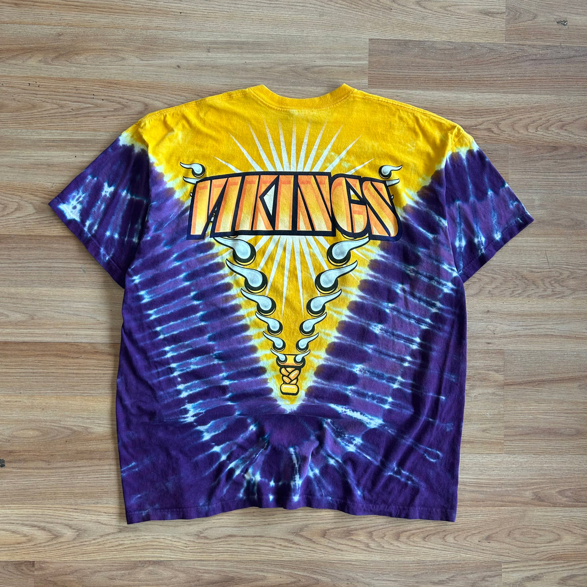 Vintage Minnesota Vikings Tie Dye AOP T-shirt - Size 2XL