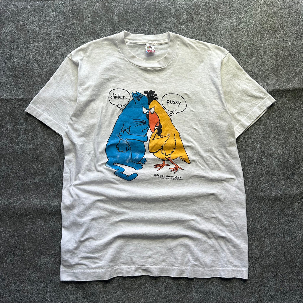 Vintage Chicken & Pussy Parody T-shirt