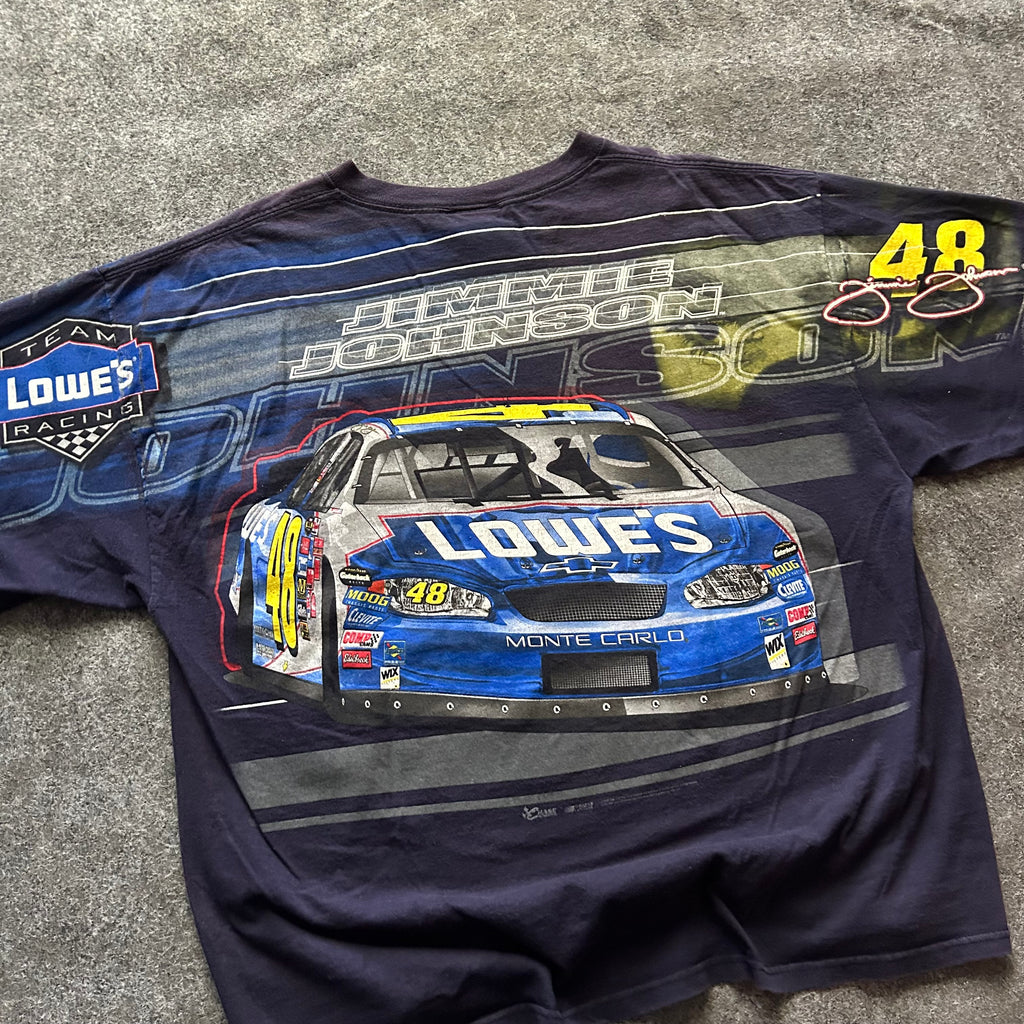 Vintage Jimmie Johnson Lowe’s NASCAR AOP T-shirt