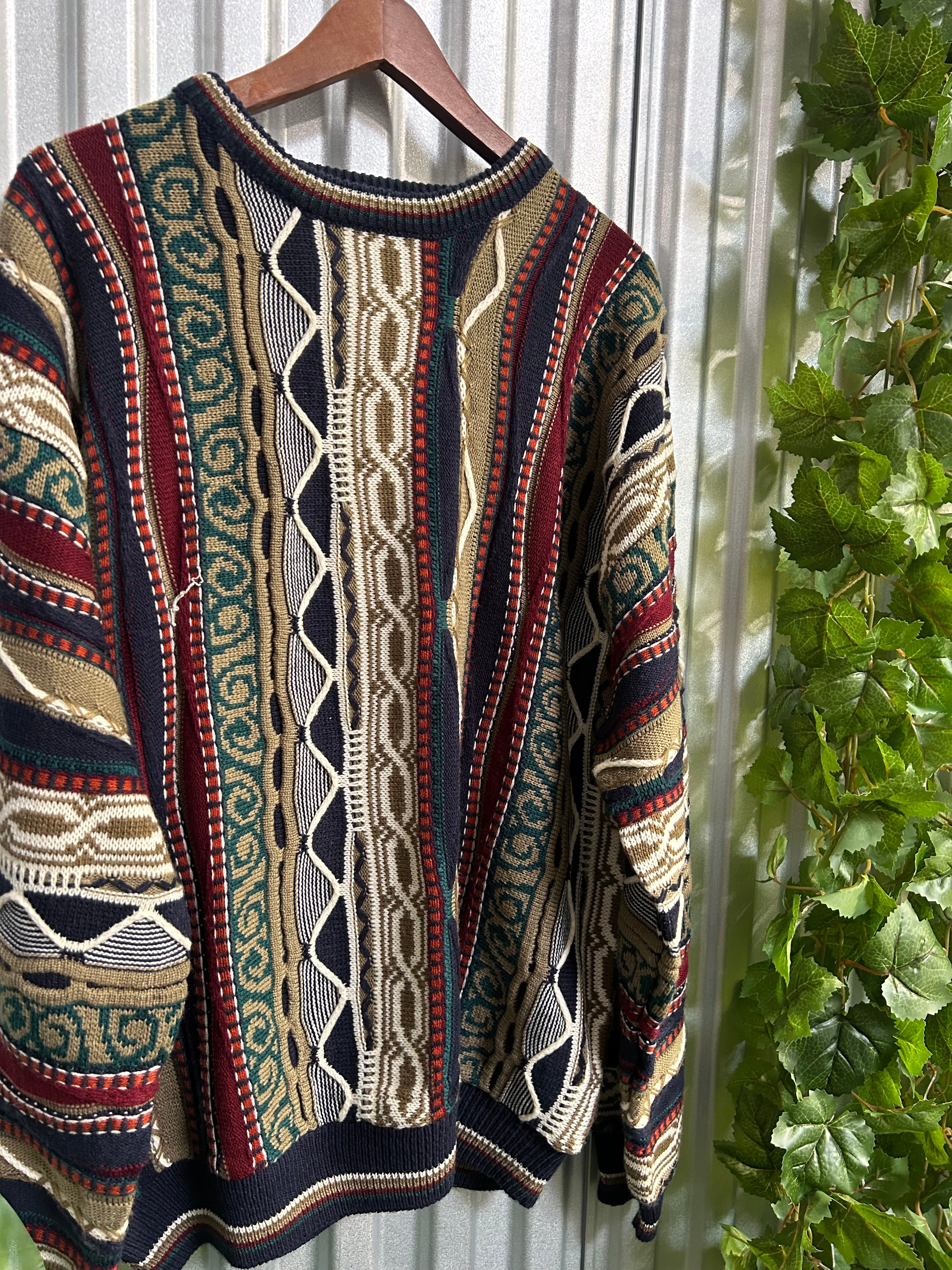 Vintage Coogi Styled Stat XX Knit Sweater - Size Large