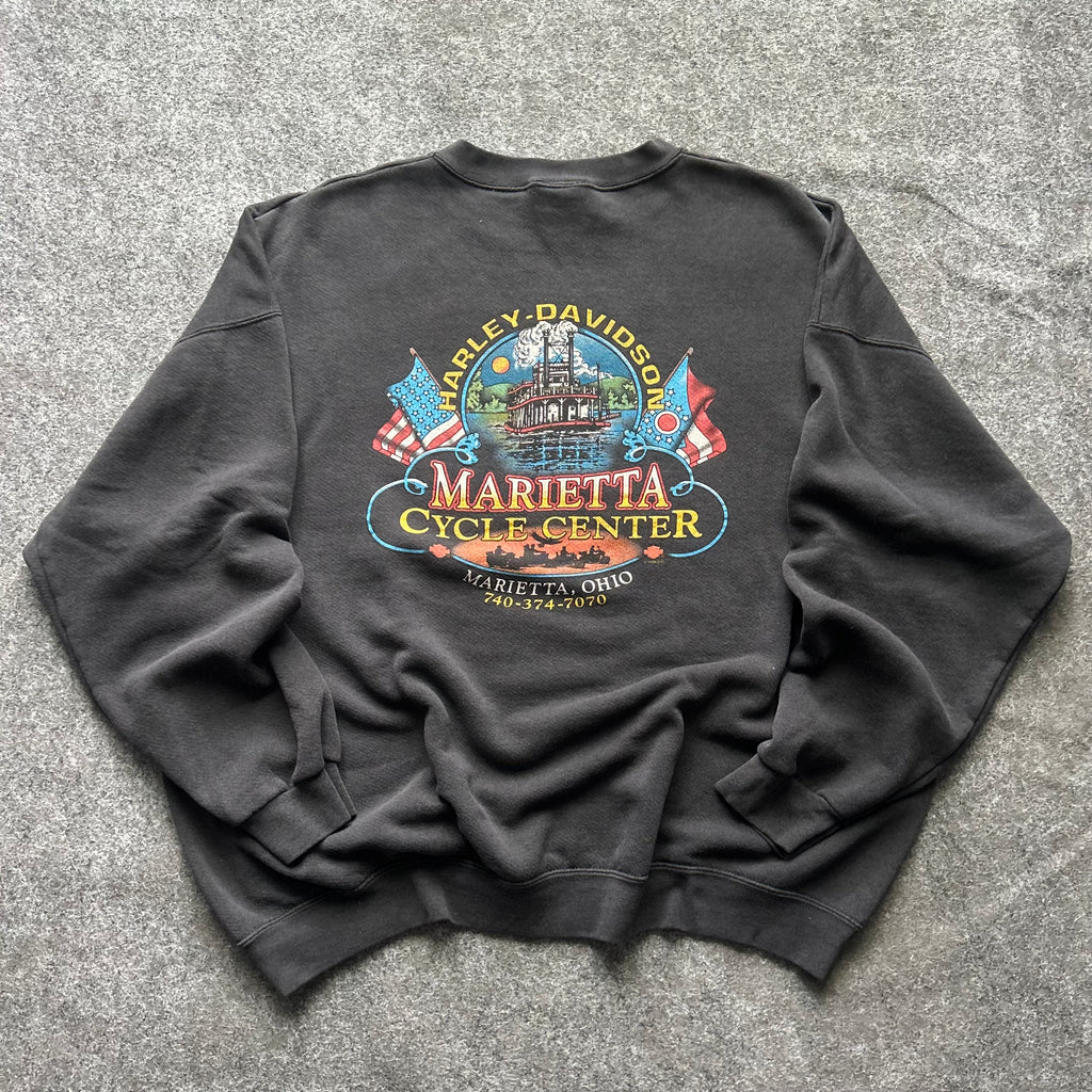 Vintage Harley Davidson Big Emblem Crewneck