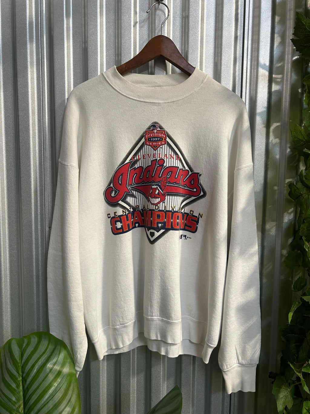 Vintage Cleveland Indians 1997 Central Division Champions Crewneck- Size XL