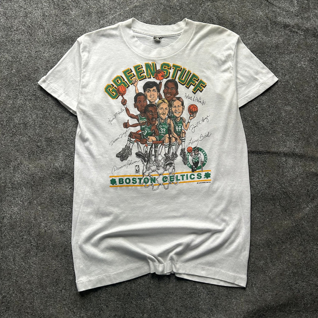 Vintage Boston Celtics Green Stuff Caricature T-shirt