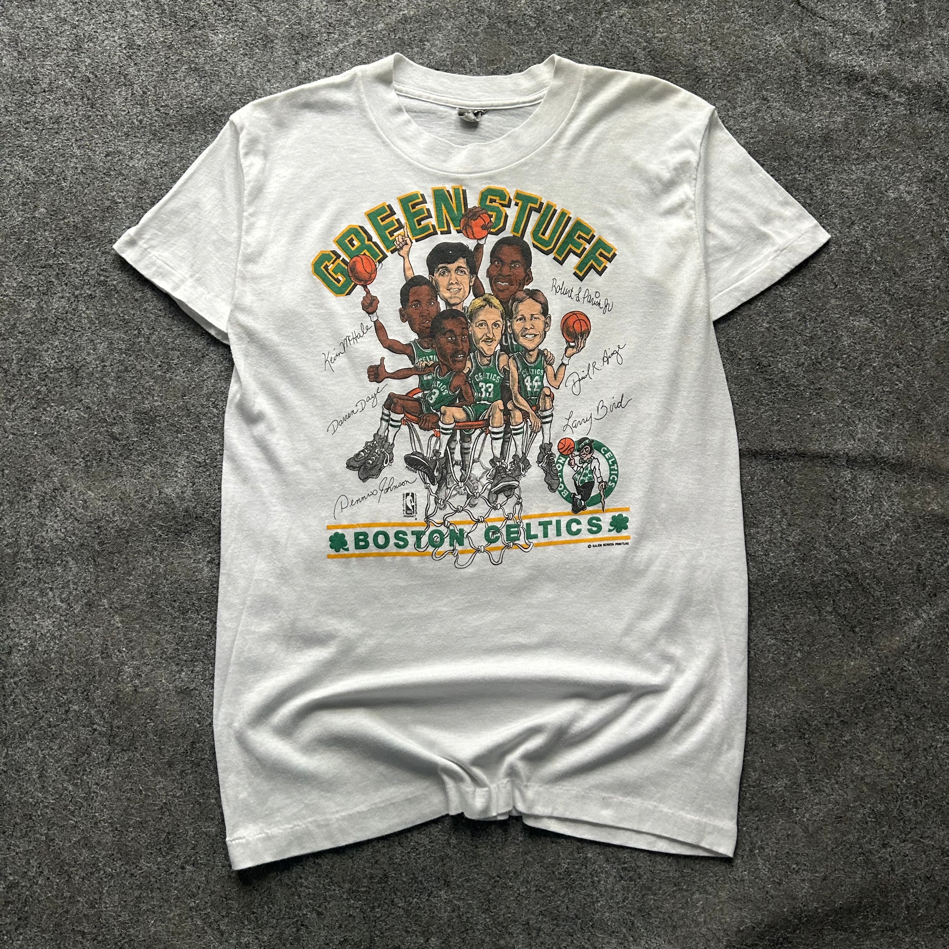 Vintage Boston Celtics Green Stuff Caricature T-shirt