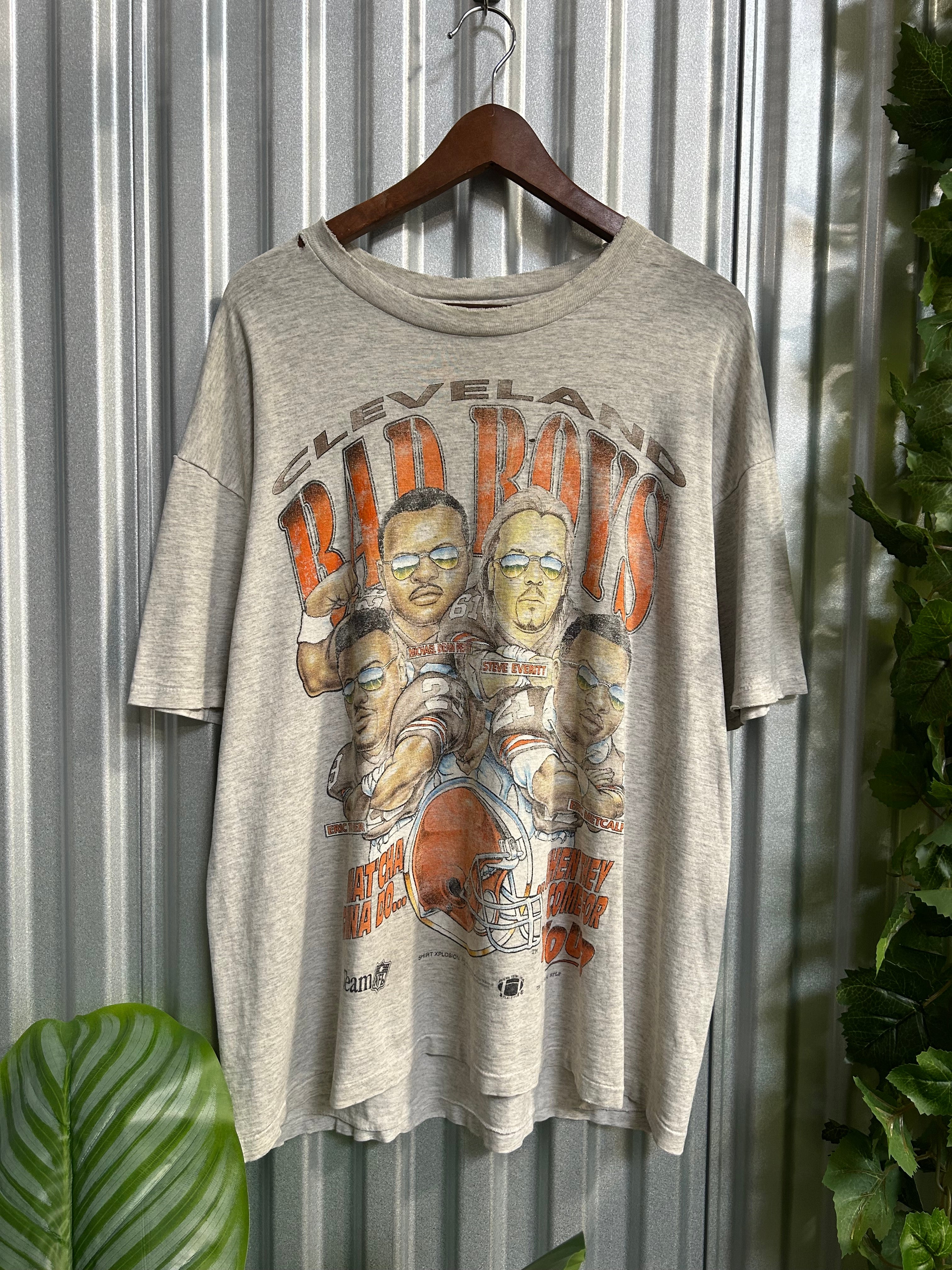 Vintage Cleveland Browns Bad Boys Caricature Distressed T-shirt - Size XL