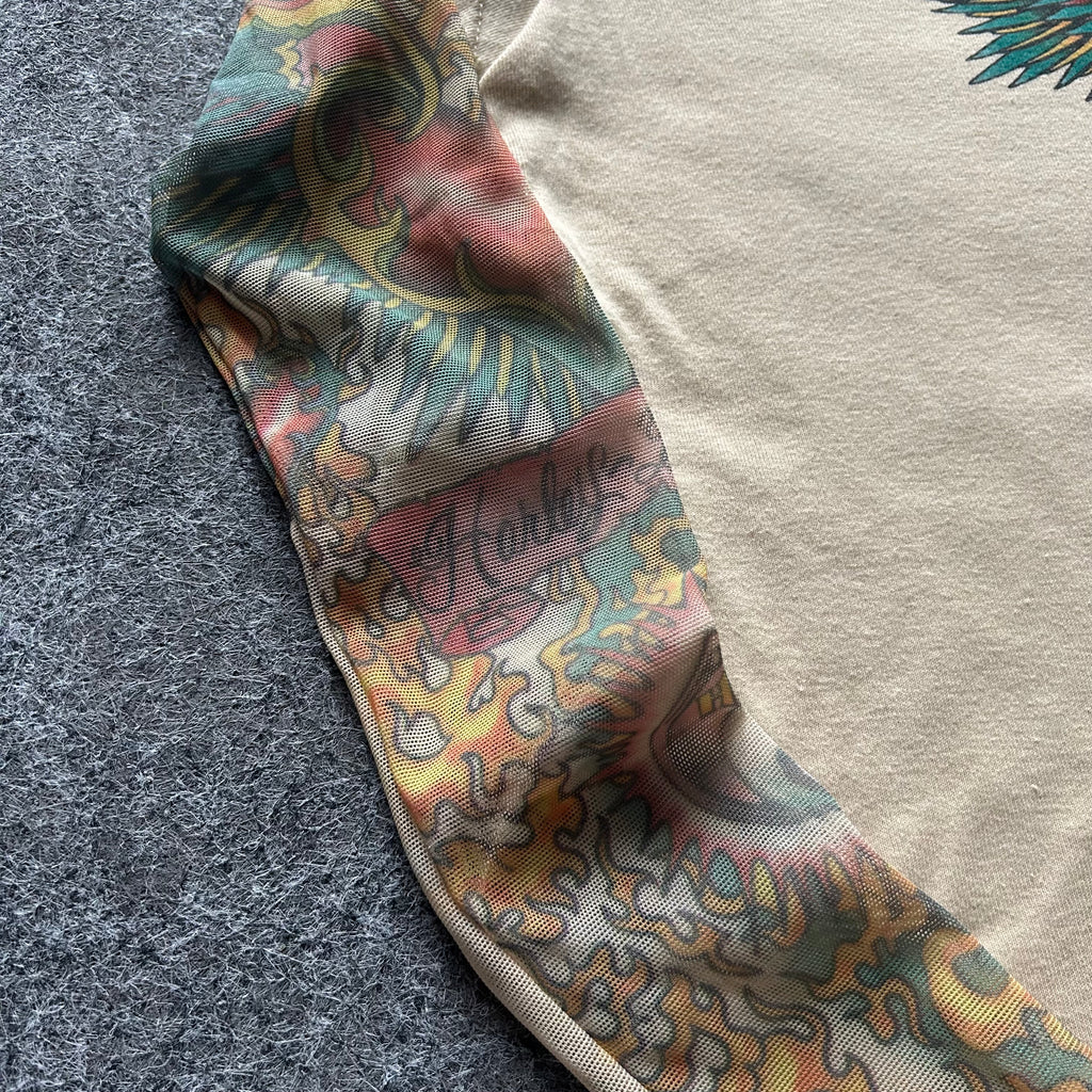 Vintage Harley Davidson Y2K Tattoo Print Women’s Long Sleeve Shirt