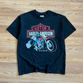 Vintage Harley Davidson Big Emblem Biker T-shirt - Size Large