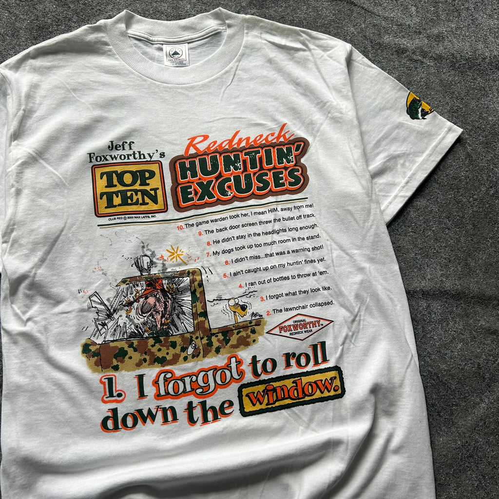 Vintage Top 10 Redneck Huntin Excuses Parody T-shirt