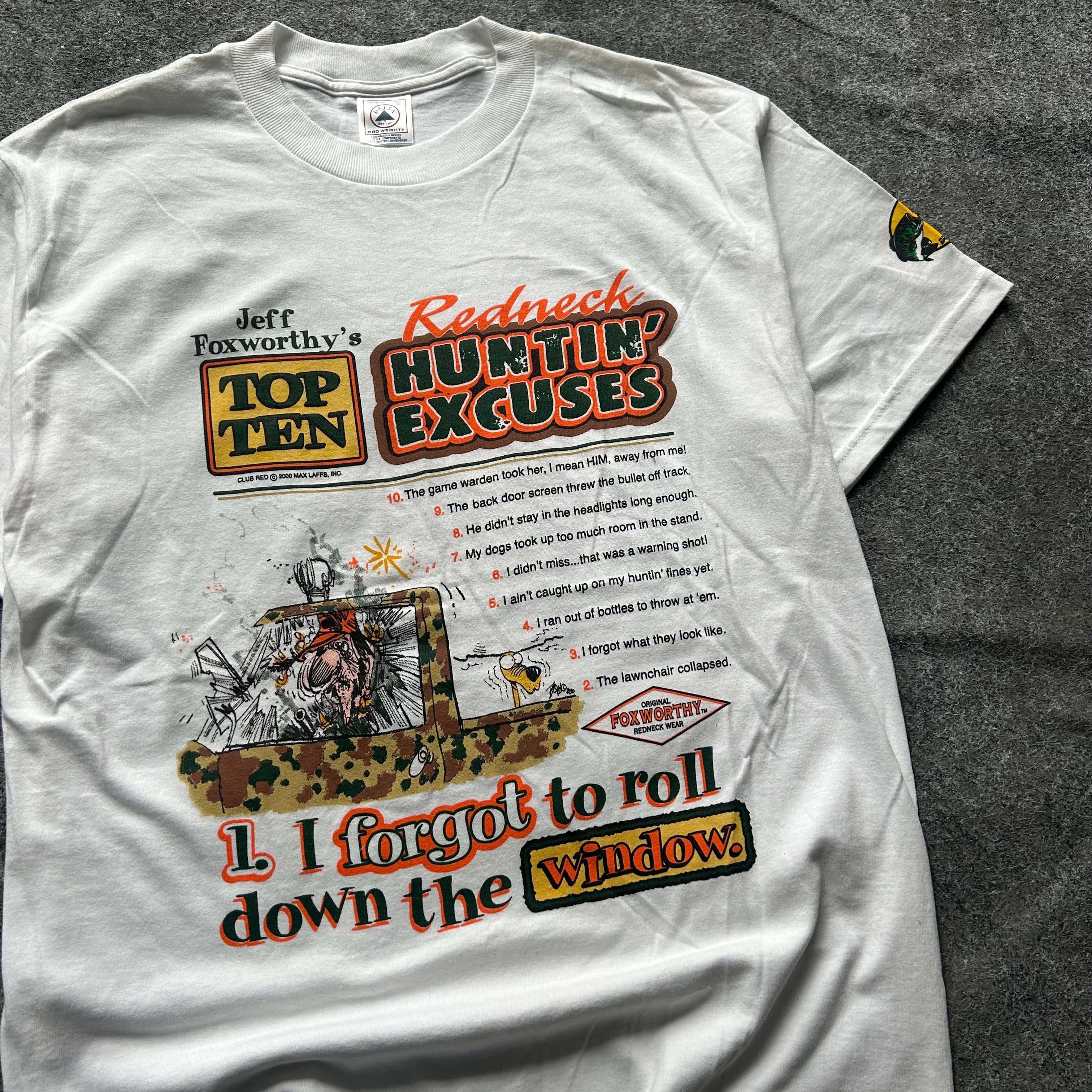 Vintage Top 10 Redneck Huntin Excuses Parody T-shirt