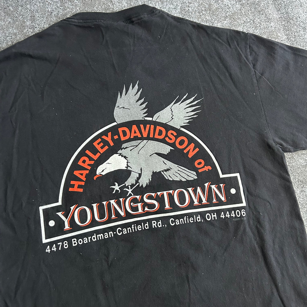 Vintage Harley Davidson Big Emblem Black T-shirt