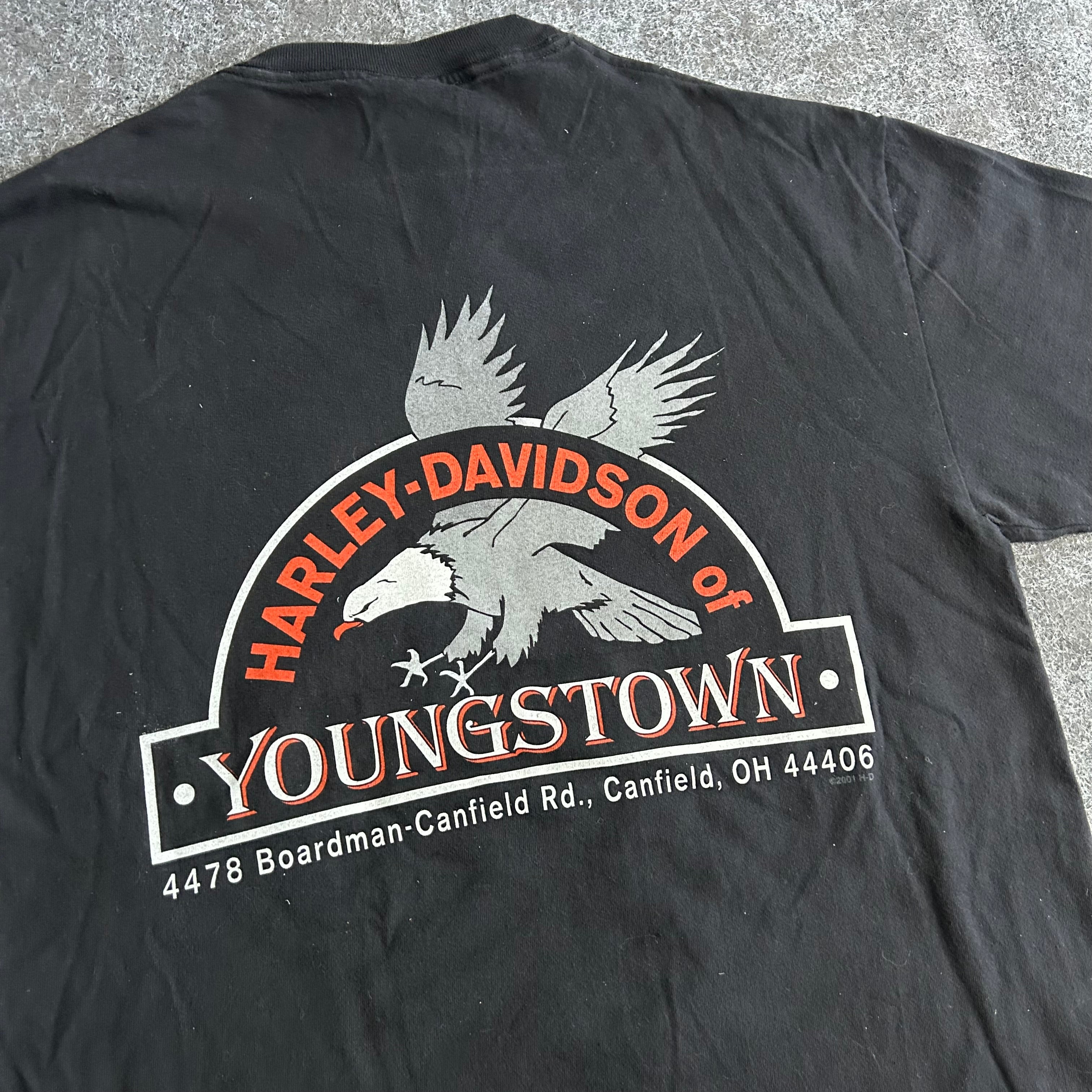 Vintage Harley Davidson Big Emblem Black T-shirt