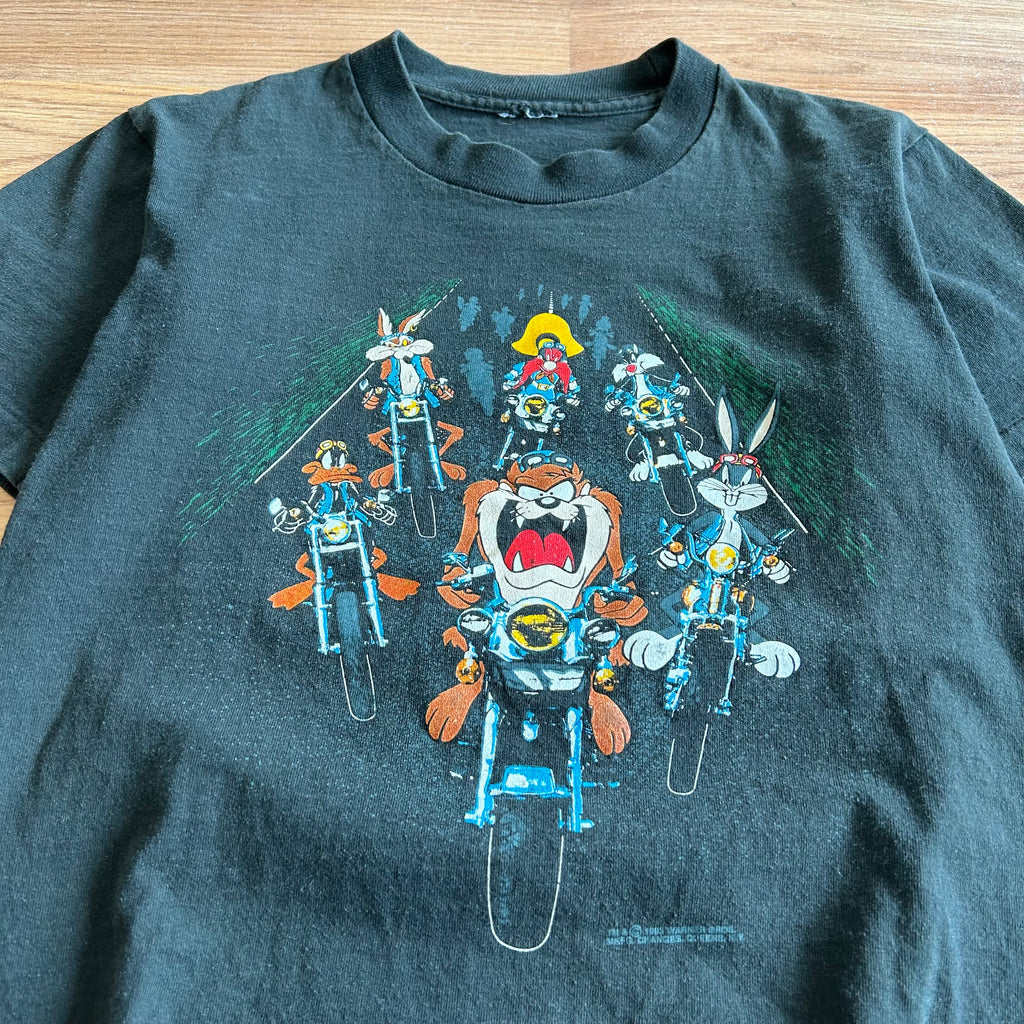 Vintage Harley Davidson Warned Bros Biker T-shirt - Size Small