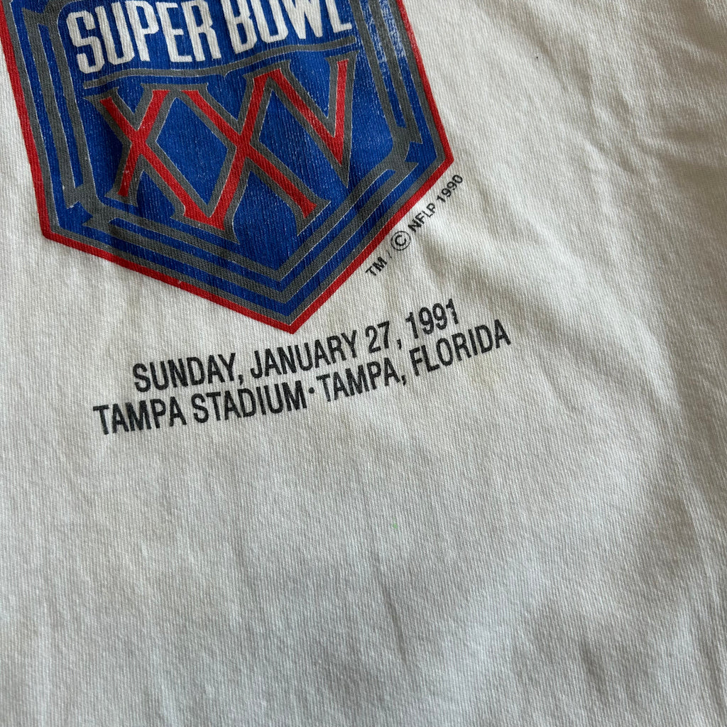 Vintage Superbowl XXV Giants Vs Bills T-shirt - Size Medium
