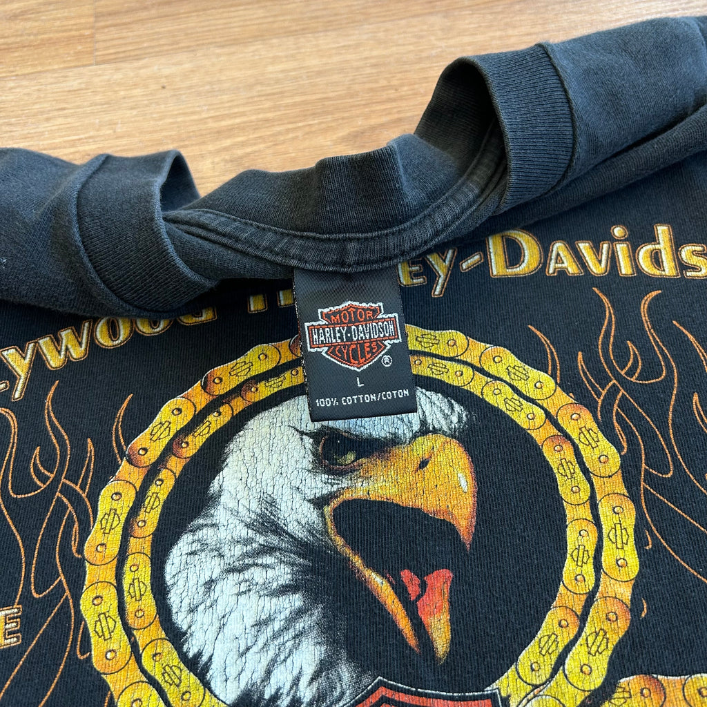 Vintage Harley Davidson Hollywood Eagle Parody T-shirt - Size Large