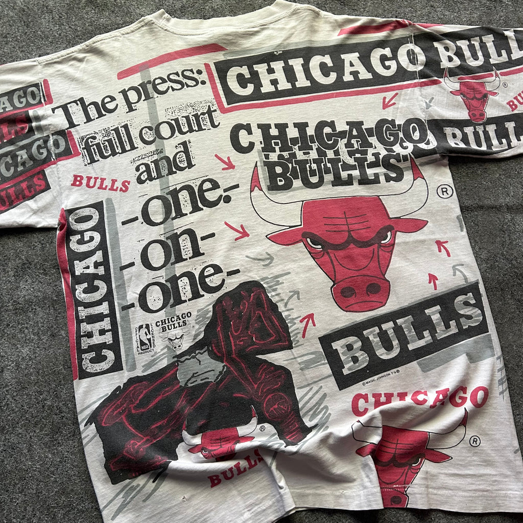 Vintage Chicago Bulls Magic Johnson’s T’s AOP T-shirt