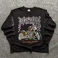 Vintage Daytona Beach Bike Week Purple Lightning Long Sleeve Shirt