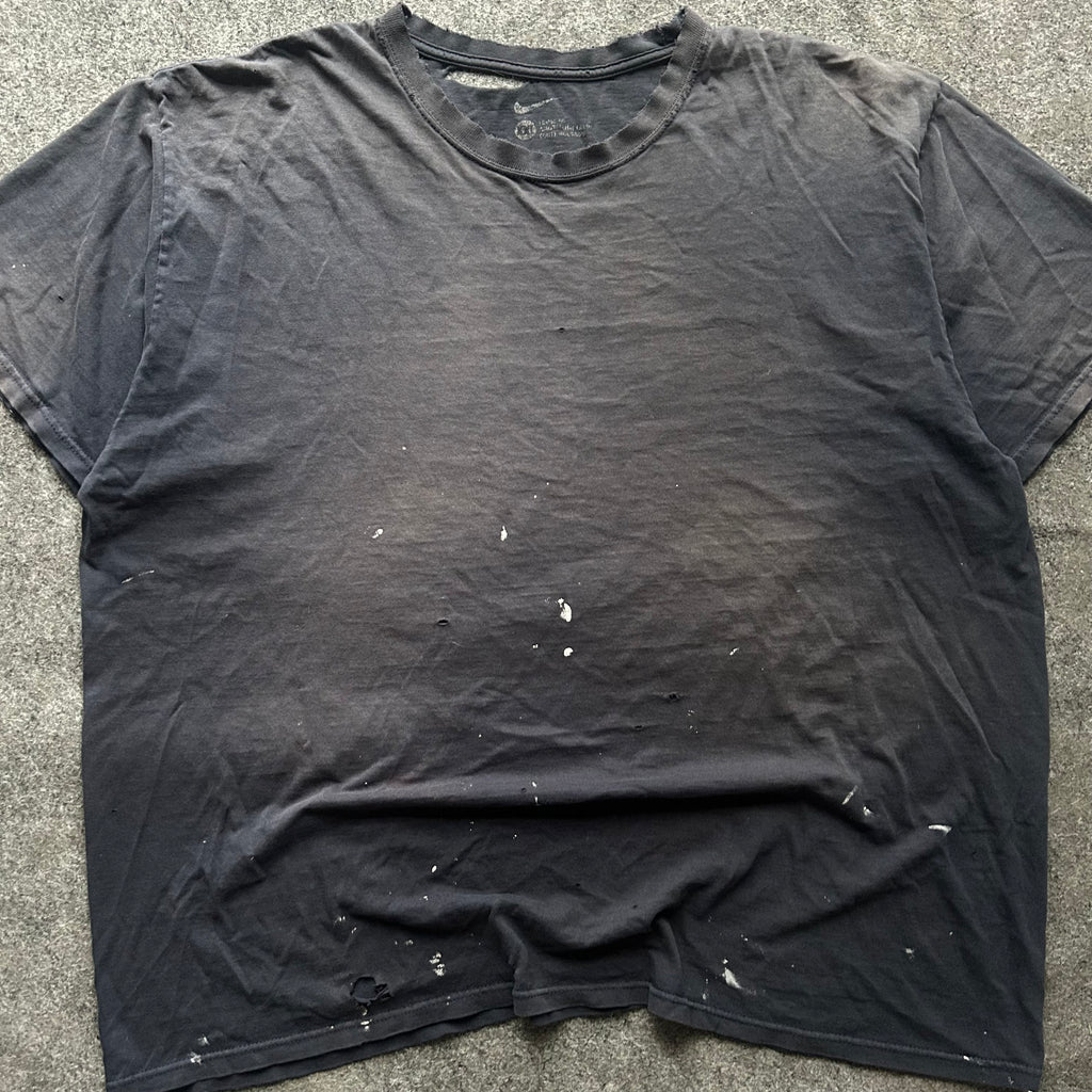 Vintage Thrashed Navy Blue Nike Blank T-shirt