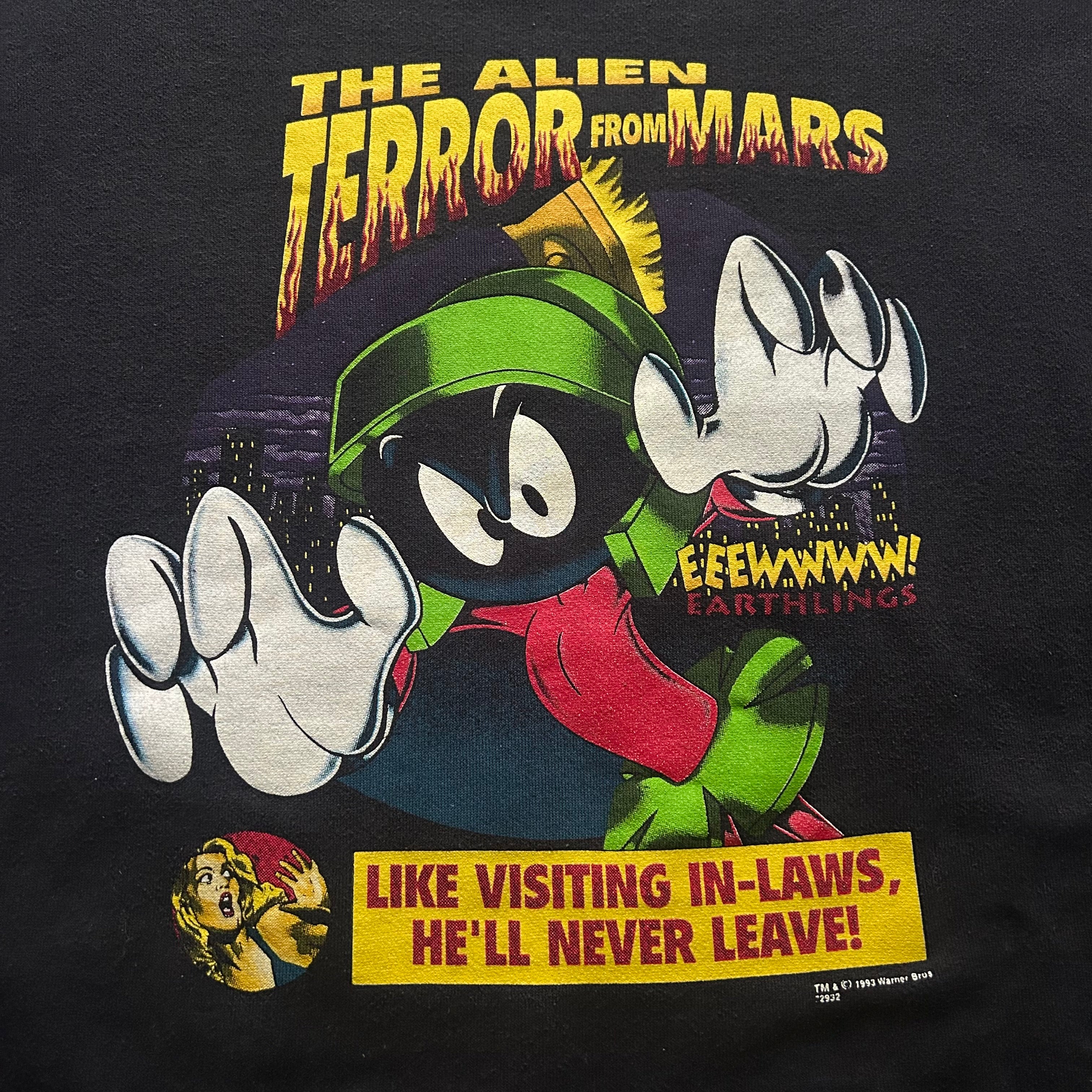 Vintage Alien Terror From Mars Marvin The Martian Crewneck