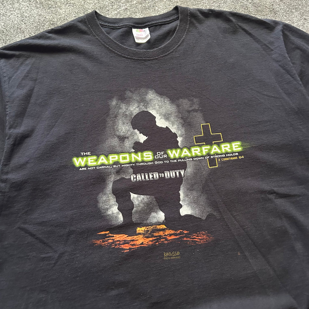 Vintage Weapons Of Warfare Call Of Duty Jesus T-shirt