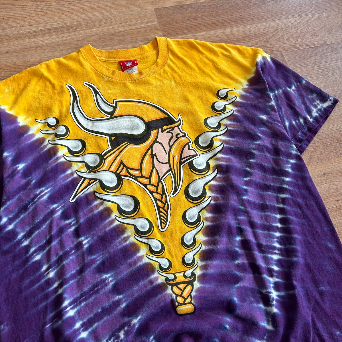 Vintage Minnesota Vikings Tie Dye AOP T-shirt - Size 2XL