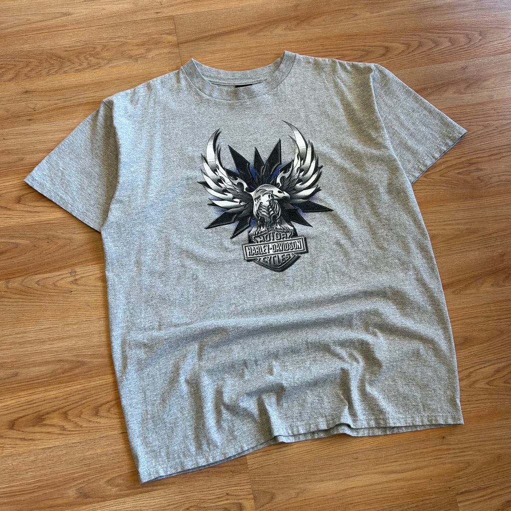 Vintage Harley Davidson Metallic Eagle T-shirt - Size XL