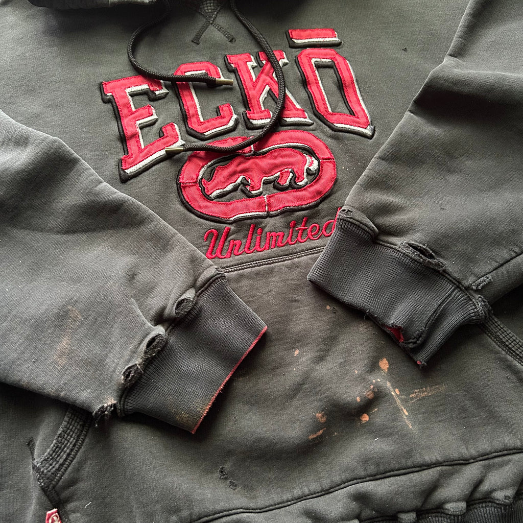 Vintage Distressed Ecko Unlimited Embroidered Hoodie