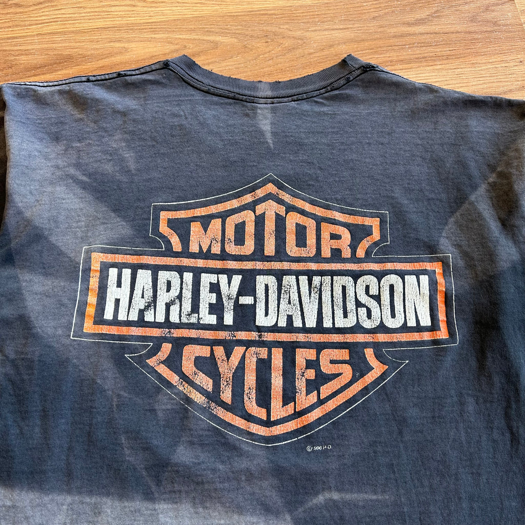 Vintage Harley Davidson Faded Brick Wall T-shirt - Size Large