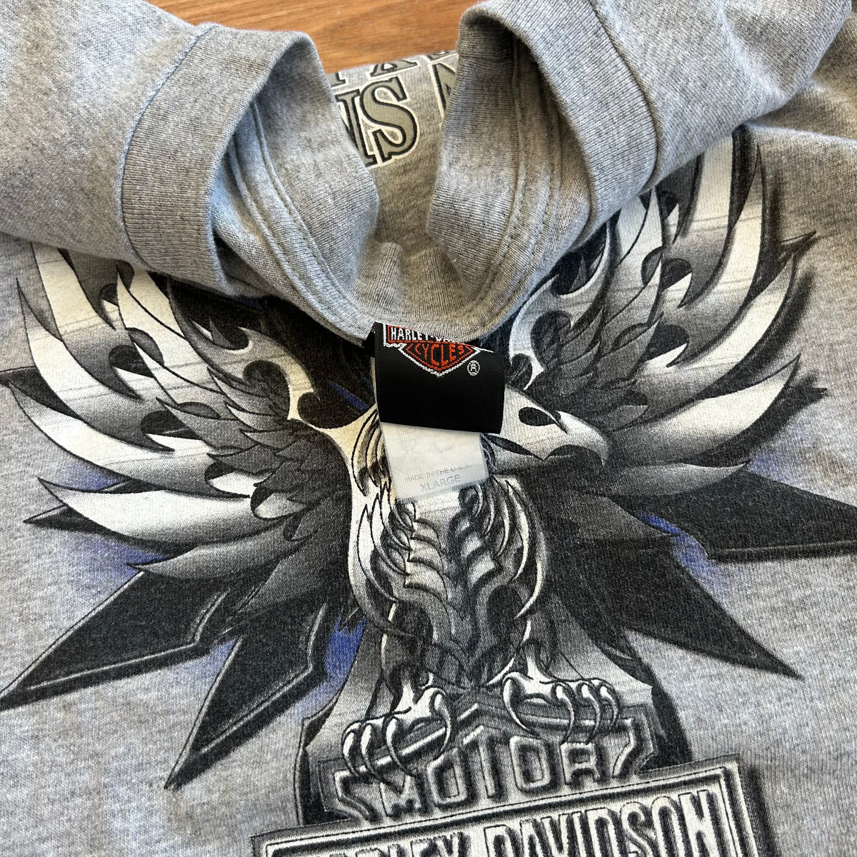 Vintage Harley Davidson Metallic Eagle T-shirt - Size XL