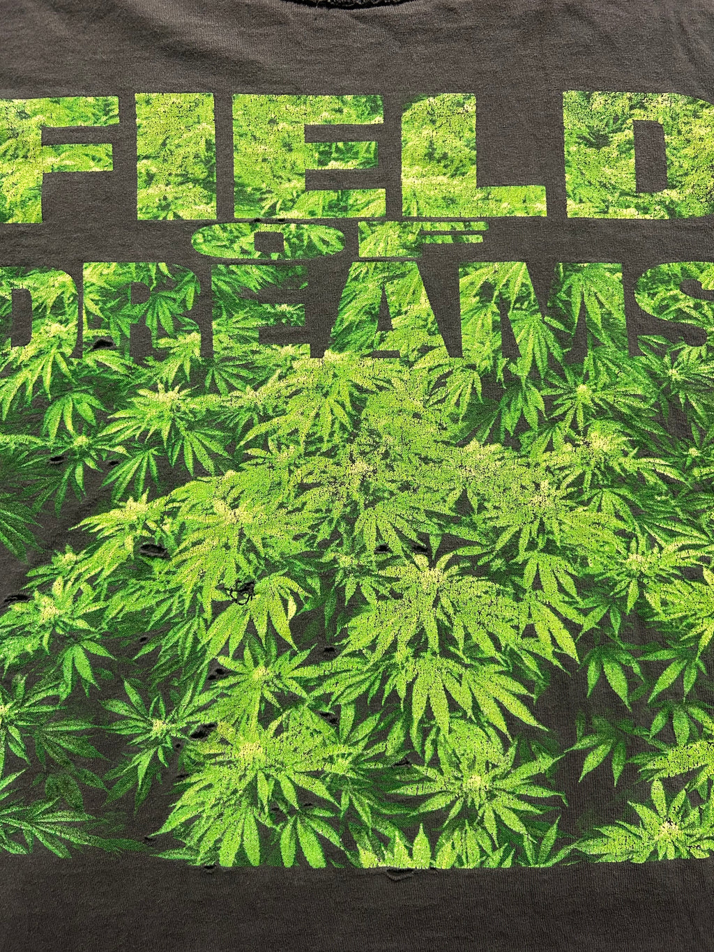 Vintage Field of Dreams Weed Distressed T-shirt - Size Xl