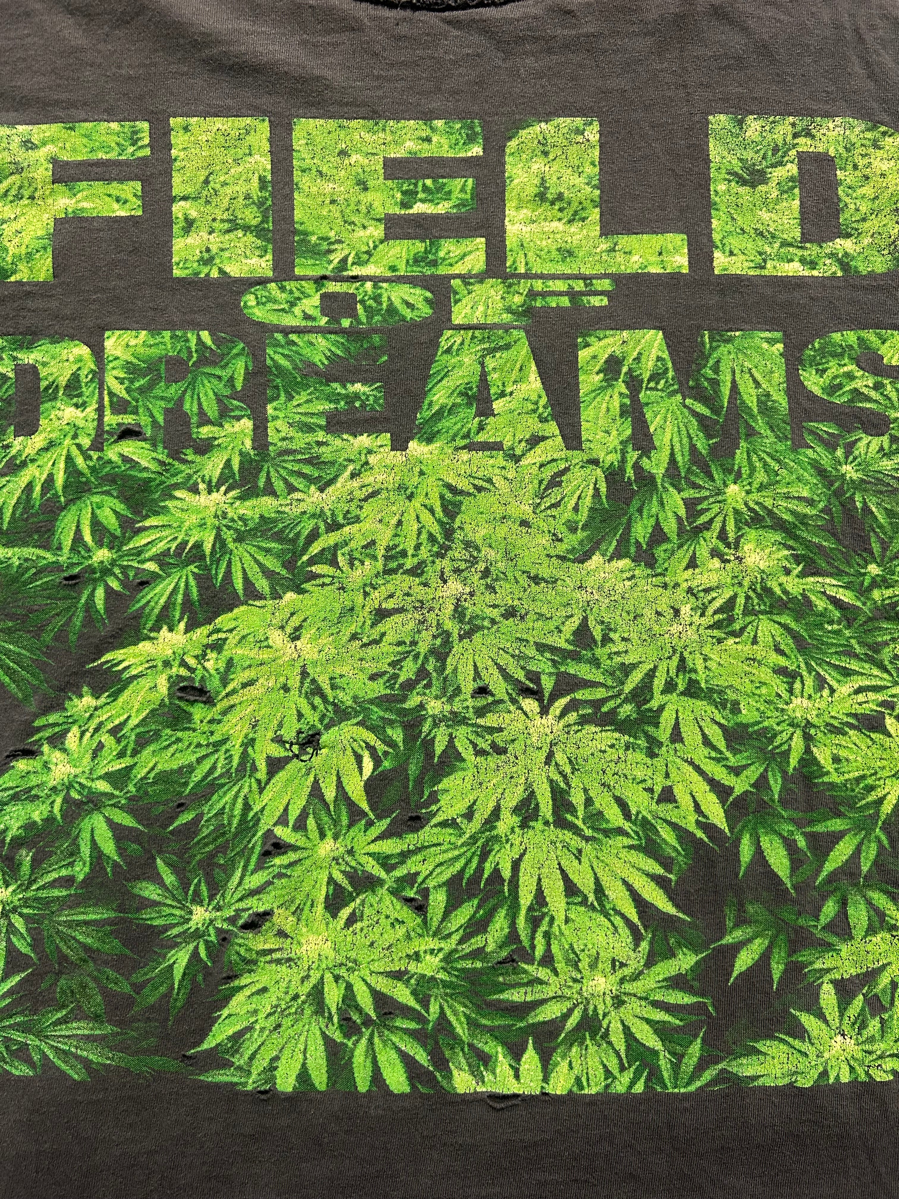 Vintage Field of Dreams Weed Distressed T-shirt - Size Xl