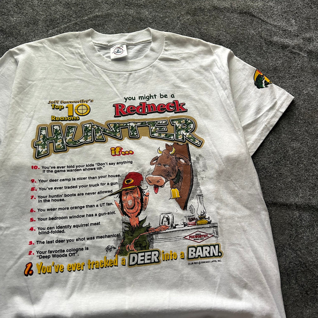 Vintage Top 10 Reasons Redneck Hunter Parody T-shirt