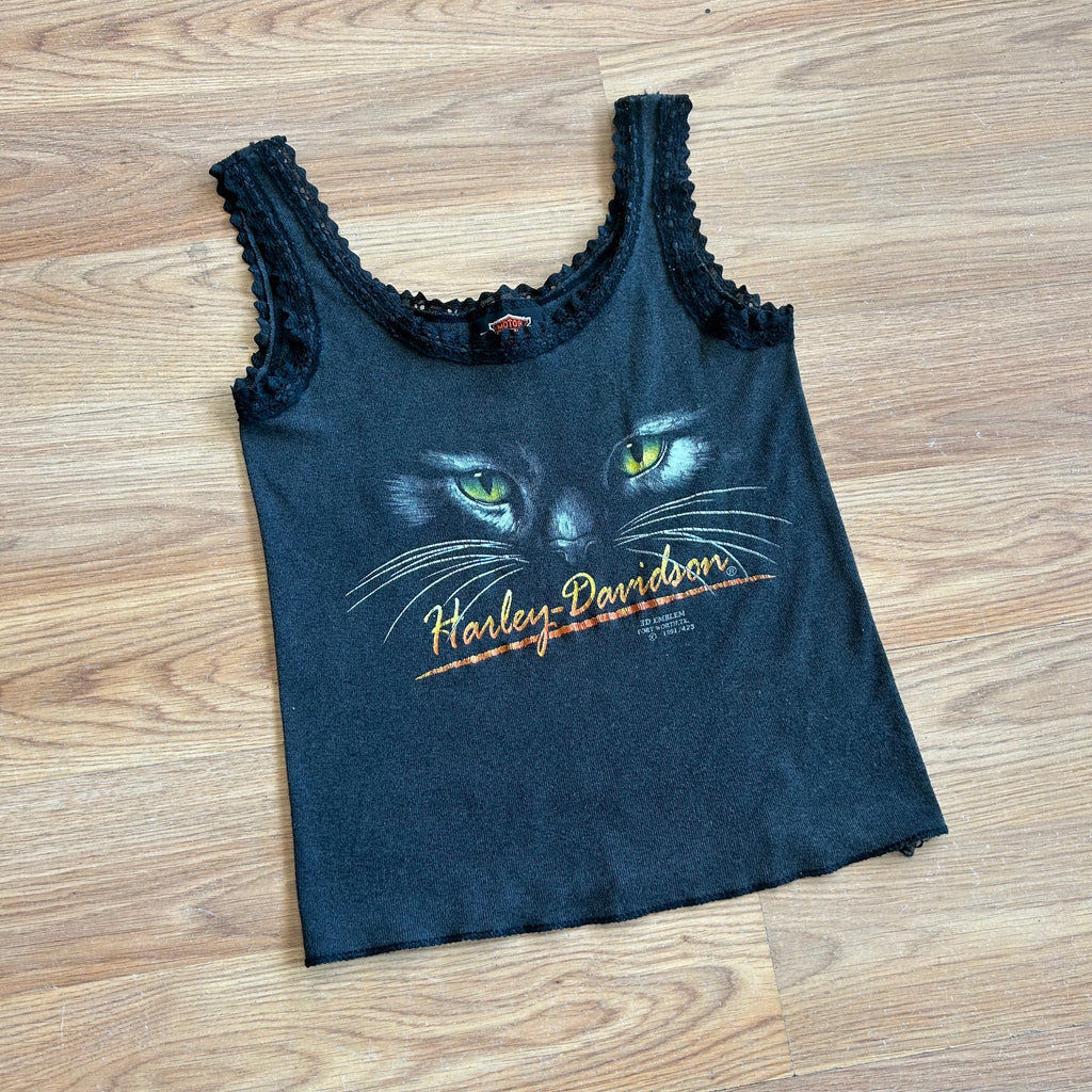Vintage Harley Davidson 3D Emblem Women’s Tank Top - Size Small