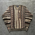 Vintage 3D Knit Coogi Styled V-Neck Sweater
