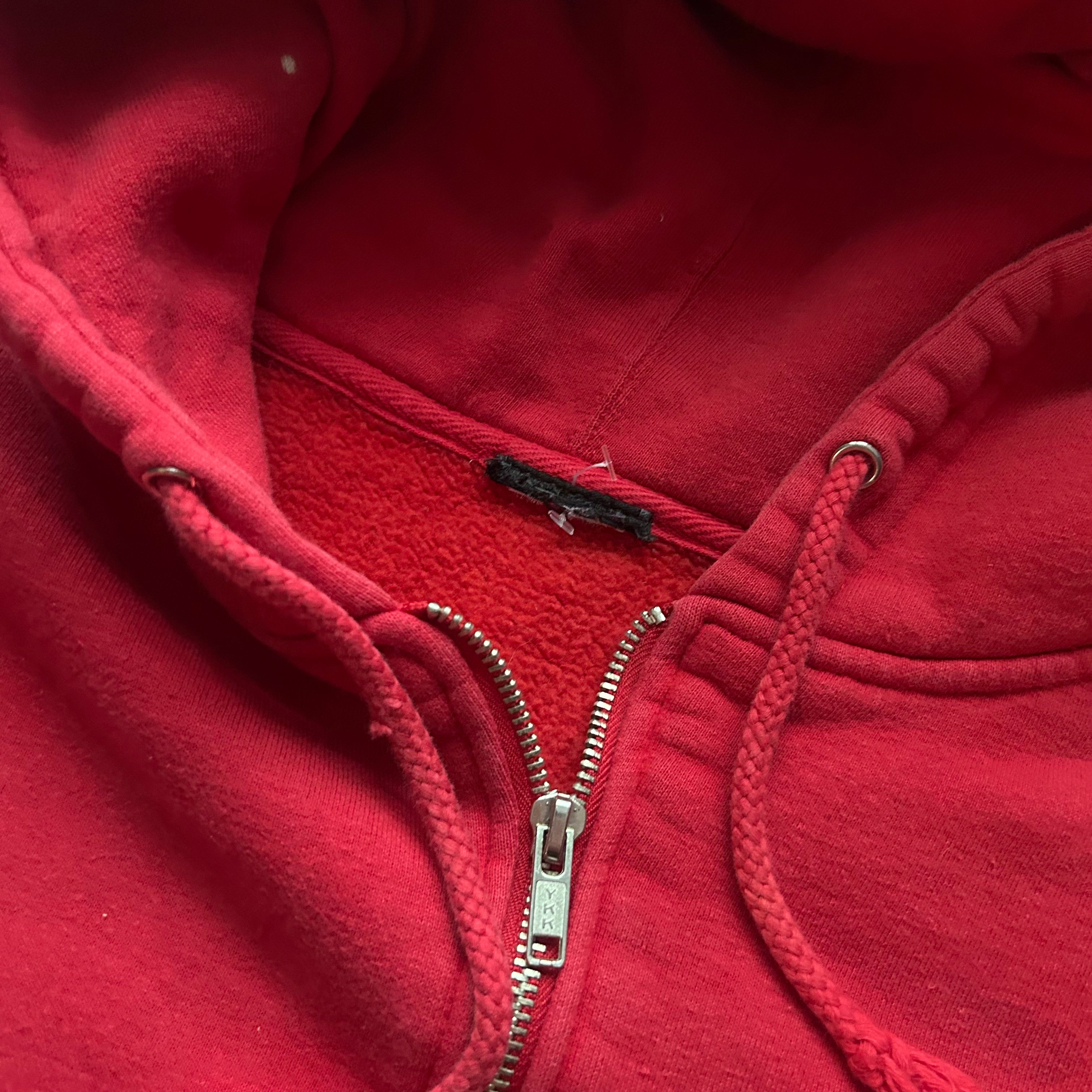 Vintage Y2K Dragon And Tiger Tribal Red Zip Up Hoodie
