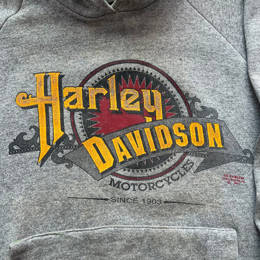 Vintage Harley Davidson 3D Emblem Hoodie
