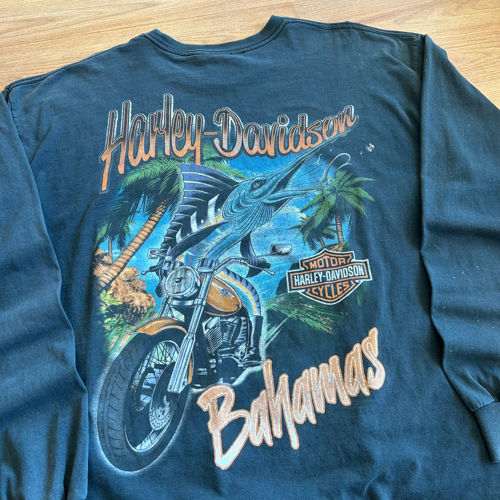 Vintage Harley Davidson Bahamas Long Sleeve Shirt - Size XL